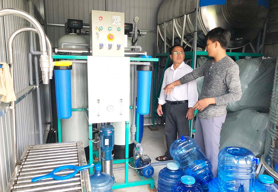 Hệ thống lọc nước sạch tại buôn Ia Rnho, xã Đất Bằng, huyện Krông Pa. Ảnh: Lê Nam