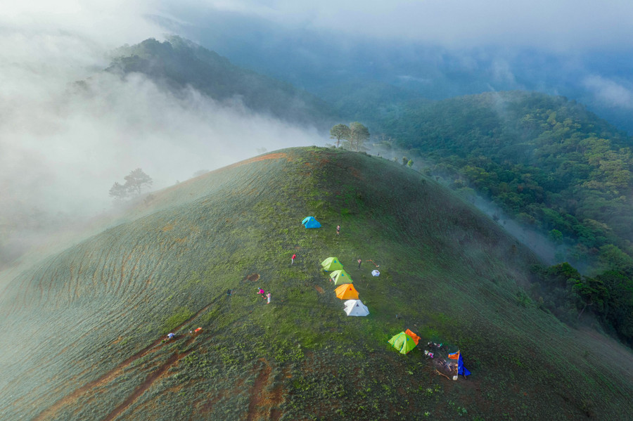 Khung cảnh đẹp mê hồn trên đỉnh đồi 800. Ảnh: Lê Dương