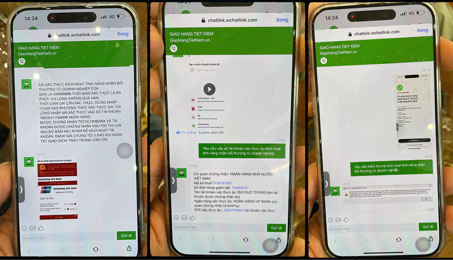 Chị L. đã nhấp vào đường link lạ rồi bị các đối tượng lừa đảo gần 500 triệu đồng. Ảnh: L.V.N
