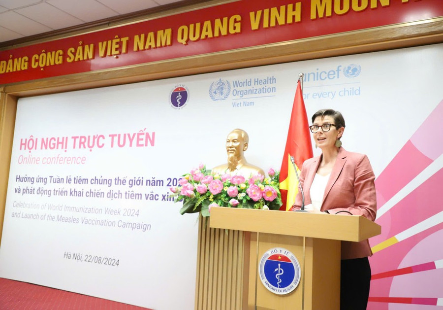 Bà Angela Pratt - Trưởng Đại diện WHO tại Việt Nam. (Ảnh: PV/Vietnam+) Bà Angela Pratt - Trưởng Đại diện WHO tại Việt Nam. (Ảnh: PV/Vietnam+)