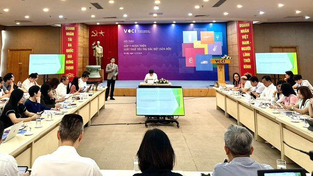 VCCI tổ chức lấy ý kiến doanh nghiệp, chuyên gia góp ý hoàn thiện Luật thuế tiêu thụ đặc biệt (sửa đổi). VCCI tổ chức lấy ý kiến doanh nghiệp, chuyên gia góp ý hoàn thiện Luật thuế tiêu thụ đặc biệt (sửa đổi).