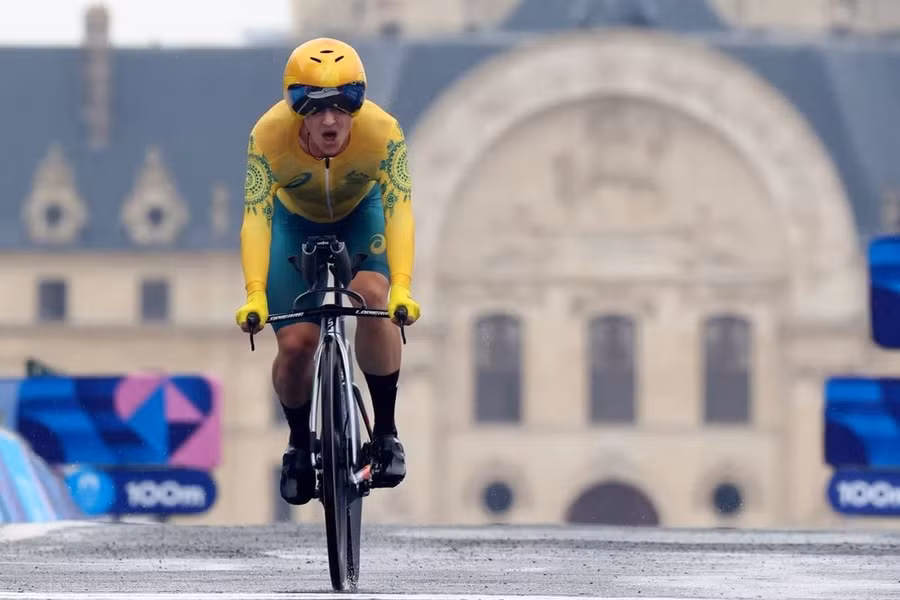 Grace Brown giúp Australia có HCV đầu tiên ở Olympic Paris 2024. (Nguồn: Reuters)