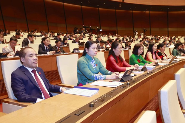 Đoàn đại biểu Quốc hội tỉnh Tuyên Quang dự phiên họp. (Ảnh: Doãn Tấn/TTXVN) Đoàn đại biểu Quốc hội tỉnh Tuyên Quang dự phiên họp. (Ảnh: Doãn Tấn/TTXVN)