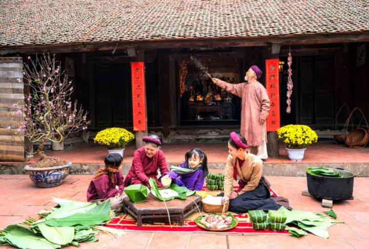 Bánh chưng là một món ăn truyền thống dịp Tết ở Việt Nam. (Ảnh: Getty)