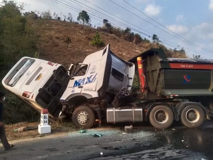 Hiện trường vụ tai nạn.