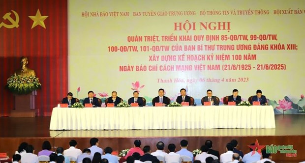 Quang cảnh hội nghị. (Nguồn: Báo Quân đội Nhân dân) Quang cảnh hội nghị. (Nguồn: Báo Quân đội Nhân dân)