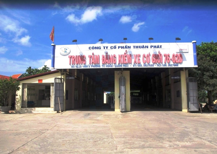 Trung tâm đăng kiểm xe cơ giới 76-02D. Ảnh: Minh Toàn Trung tâm đăng kiểm xe cơ giới 76-02D. Ảnh: Minh Toàn