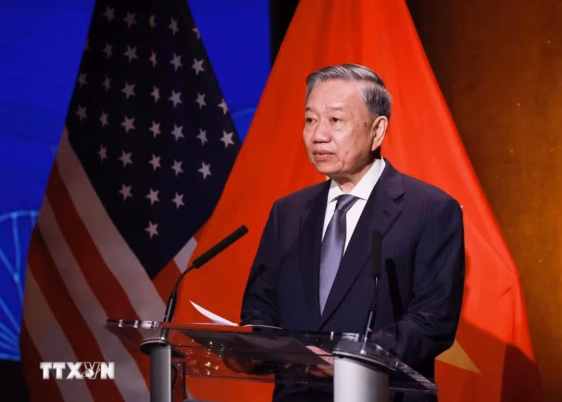 Tổng Bí thư, Chủ tịch nước Tô Lâm phát biểu tại buổi lễ. (Ảnh: Lâm Khánh/TTXVN)