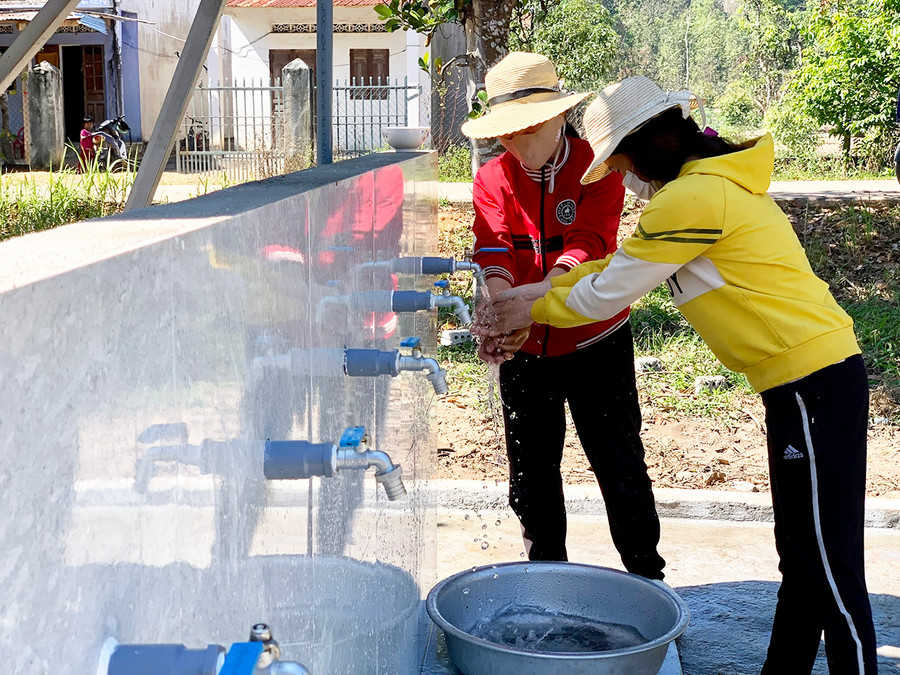 Công trình giúp người dân làng Kon Chang có nước sạch phục vụ sinh hoạt hàng ngày. Ảnh: Như Nguyện