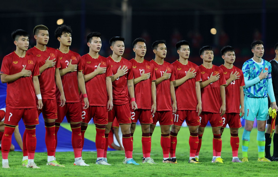 Đội hình ra quân của U.22 Việt Nam. Ảnh: Ngọc Dương