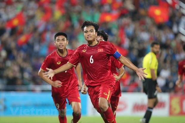 U17 Việt Nam tự tin sang Thái Lan dự vòng chung kết U17 châu Á 2023. (Ảnh: Vietnam+) U17 Việt Nam tự tin sang Thái Lan dự vòng chung kết U17 châu Á 2023. (Ảnh: Vietnam+)