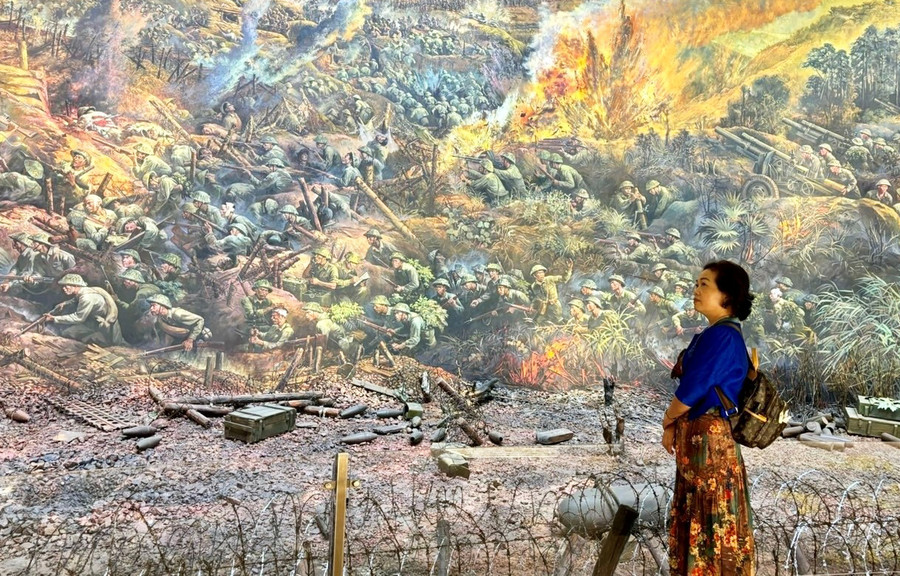 Một phần của bức tranh panorama trong bảo tàng. Ảnh: HT Một phần của bức tranh panorama trong bảo tàng. Ảnh: HT