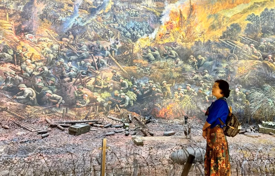 Một phần của bức tranh panorama trong bảo tàng. Ảnh: HT