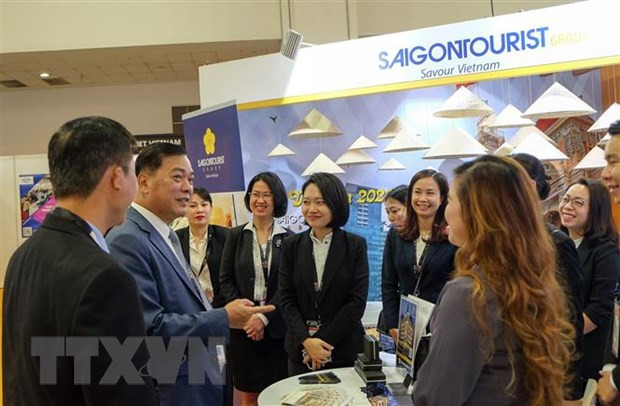 Nhiều doanh nghiệp lữ hành, du lịch hàng đầu Việt Nam tham dự ITB Asia 2023. (Ảnh: Lê Dương/TTXVN) Nhiều doanh nghiệp lữ hành, du lịch hàng đầu Việt Nam tham dự ITB Asia 2023. (Ảnh: Lê Dương/TTXVN)