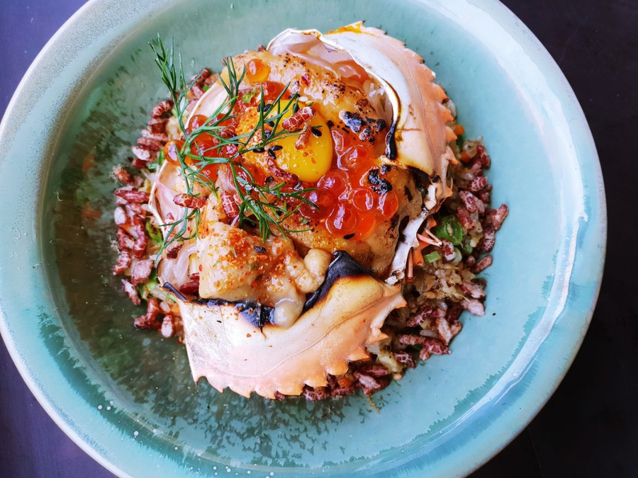 Món cua Cà Mau ở nhà hàng Michelin Anan. Ảnh: W.P