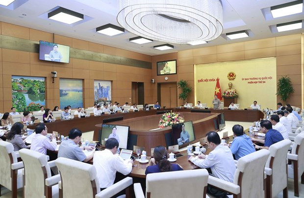 Quang cảnh phiên họp của Ủy ban Thường vụ Quốc hội. (Ảnh: Doãn Tấn/TTXVN) Quang cảnh phiên họp của Ủy ban Thường vụ Quốc hội. (Ảnh: Doãn Tấn/TTXVN)