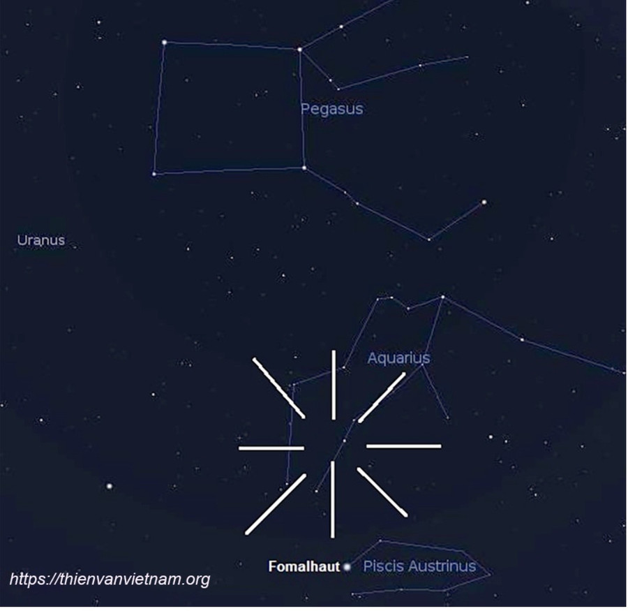 Tối nay, mưa sao băng Delta Aquarid đạt cực điểm trên bầu trời Việt Nam - Ảnh 3. Vị trí chòm sao Aquarius. Ảnh: VACA