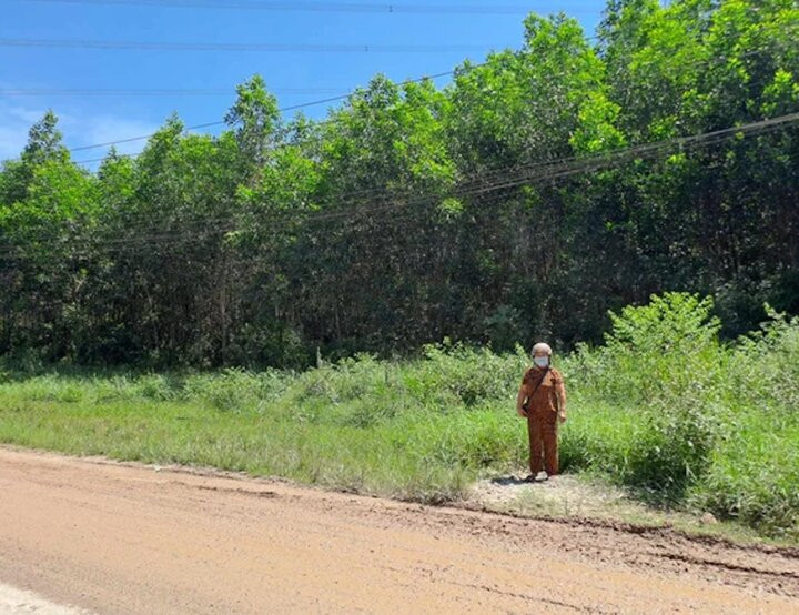 Khu đất rộng gần 1.500m2 bị ông Nguyễn Văn Ngọc đem bán cho người khác sau khi bà Nhụy nhờ ông này giúp làm sổ đỏ. (Ảnh: Trần Hoè) Khu đất rộng gần 1.500m2 bị ông Nguyễn Văn Ngọc đem bán cho người khác sau khi bà Nhụy nhờ ông này giúp làm sổ đỏ. (Ảnh: Trần Hoè)