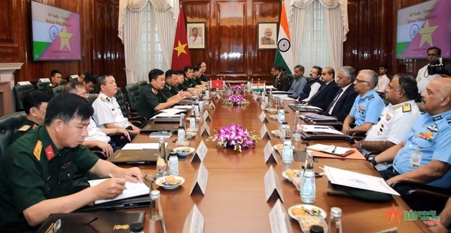 Đối thoại chính sách quốc phòng Việt Nam-Ấn Độ lần thứ 14. (Ảnh: Báo Quân đội Nhân dân)