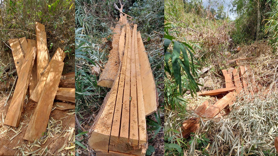 Một số tang vật tại hiện trường. Ảnh: Nguyễn Hữu Một số tang vật tại hiện trường. Ảnh: Nguyễn Hữu