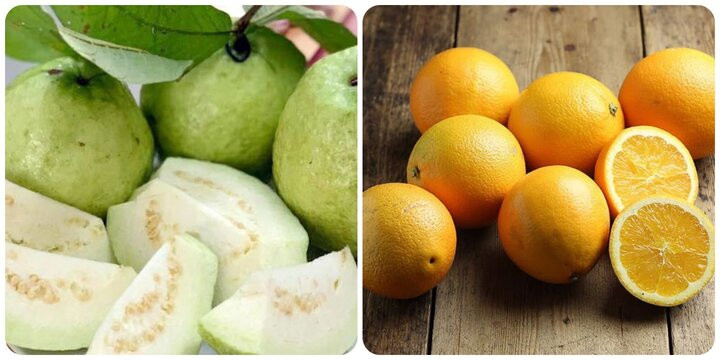 Ổi và cam là hai loại quả rất giàu vitamin C