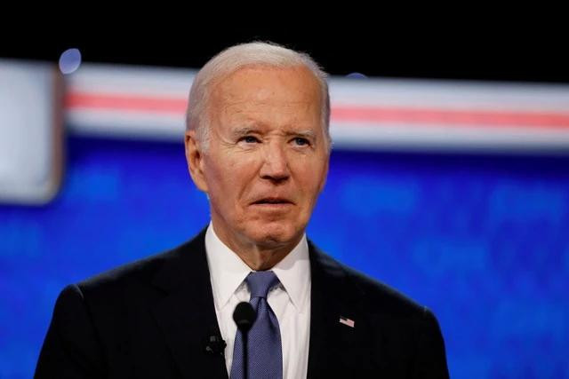 Tổng thống Joe Biden trong cuộc tranh luận. Ảnh: REUTERS Tổng thống Joe Biden trong cuộc tranh luận. Ảnh: REUTERS