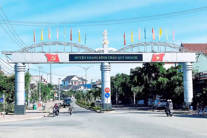 Một góc thị trấn Kbang. Ảnh: Đức Thụy