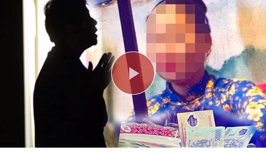 Nhiều người bỏ tiền tỉ để được thầy Cao Anh giải hạn Ảnh: Từ clip Lao Động