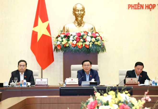 Chủ tịch Quốc hội Vương Đình Huệ phát biểu. (Ảnh: Doãn Tấn/TTXVN)