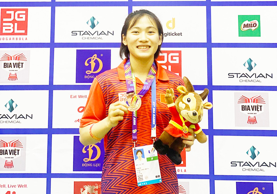 Lê Thị Nhi là VĐV Gia Lai đầu tiên giành huy chương ở SEAGames. Ảnh: Văn Hường Lê Thị Nhi là VĐV Gia Lai đầu tiên giành huy chương ở SEAGames. Ảnh: Văn Hường