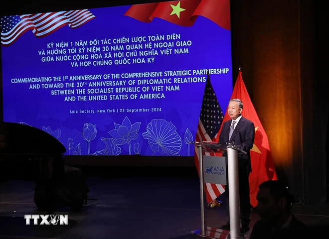 Tổng Bí thư, Chủ tịch nước Tô Lâm phát biểu tại buổi lễ. (Ảnh: Lâm Khánh/TTXVN) Tổng Bí thư, Chủ tịch nước Tô Lâm phát biểu tại buổi lễ. (Ảnh: Lâm Khánh/TTXVN)