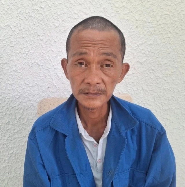 Đối tượng Phạm Công Hùng Nhân tại cơ quan công an. Ảnh: Công an Bà Rịa (Bà Rịa - Vũng Tàu)