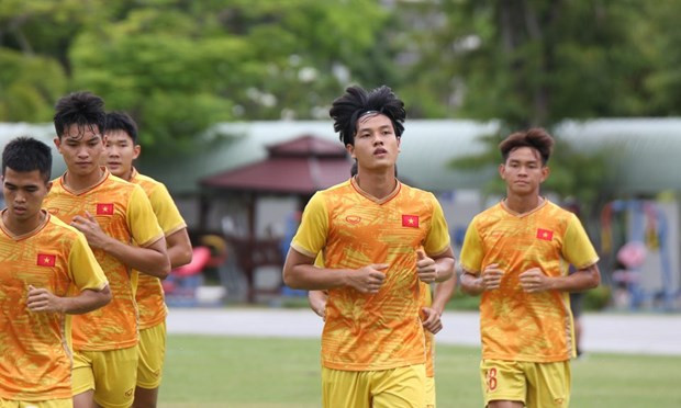 U23 Việt Nam tập luyện trước trận gặp Malaysia. (Nguồn: VFF) U23 Việt Nam tập luyện trước trận gặp Malaysia. (Nguồn: VFF)