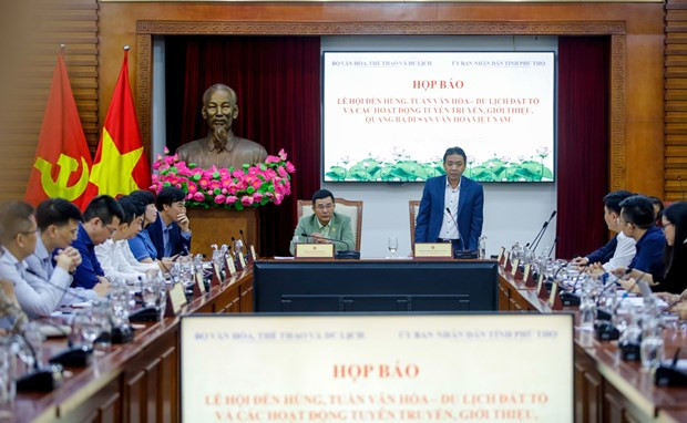 Quang cảnh buổi họp báo. (Ảnh: Nam Nguyễn/Vietnam+) Quang cảnh buổi họp báo. (Ảnh: Nam Nguyễn/Vietnam+)