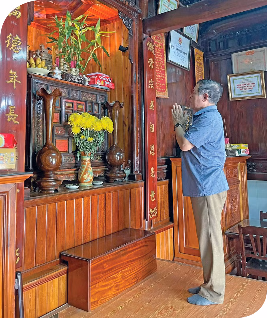 Khu tưởng niệm thờ cụ Phan Thêm. Ảnh: Hoàng Dũng