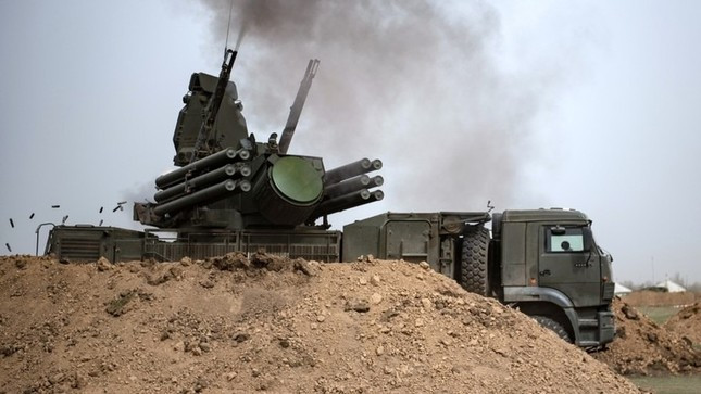 Hệ thống tên lửa phòng không Pantsir-S1 của quân đội Nga. Ảnh: Sputnik