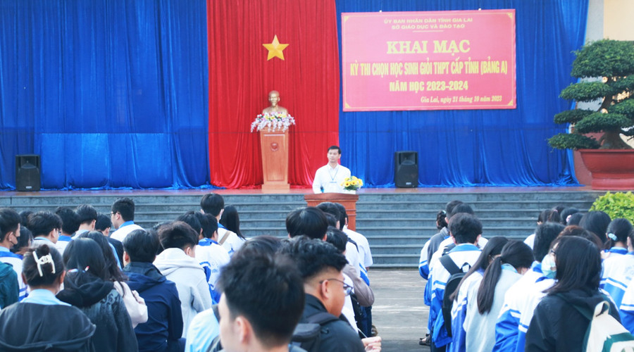 Quang cảnh lễ khai mạc kỳ thi. Ảnh: Quang Trương Quang cảnh lễ khai mạc kỳ thi. Ảnh: Quang Trương