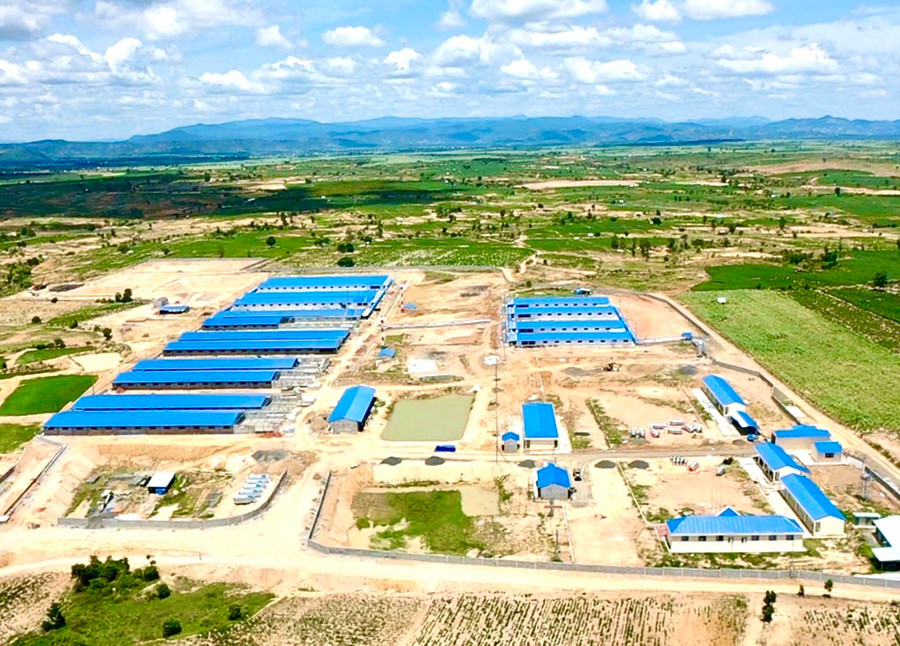 Người dân được hưởng lợi khi Công ty cổ phần Nông nghiệp công nghệ cao Ricky Farm 79 mở rộng, nâng cấp tuyến đường dài 3 km để triển khai trang trại chăn nuôi heo thịt. Ảnh: Hà Duy