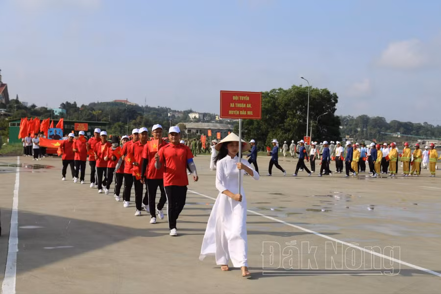 Đội xã Thuận An đại diện cho Đắk Nông tham dự hội thi