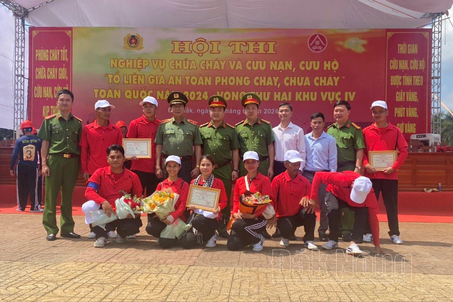 Đắk Nông đoạt giải ba toàn đoàn Hội thi “Tổ liên gia an toàn PCCC” vòng 2, khu vực IV