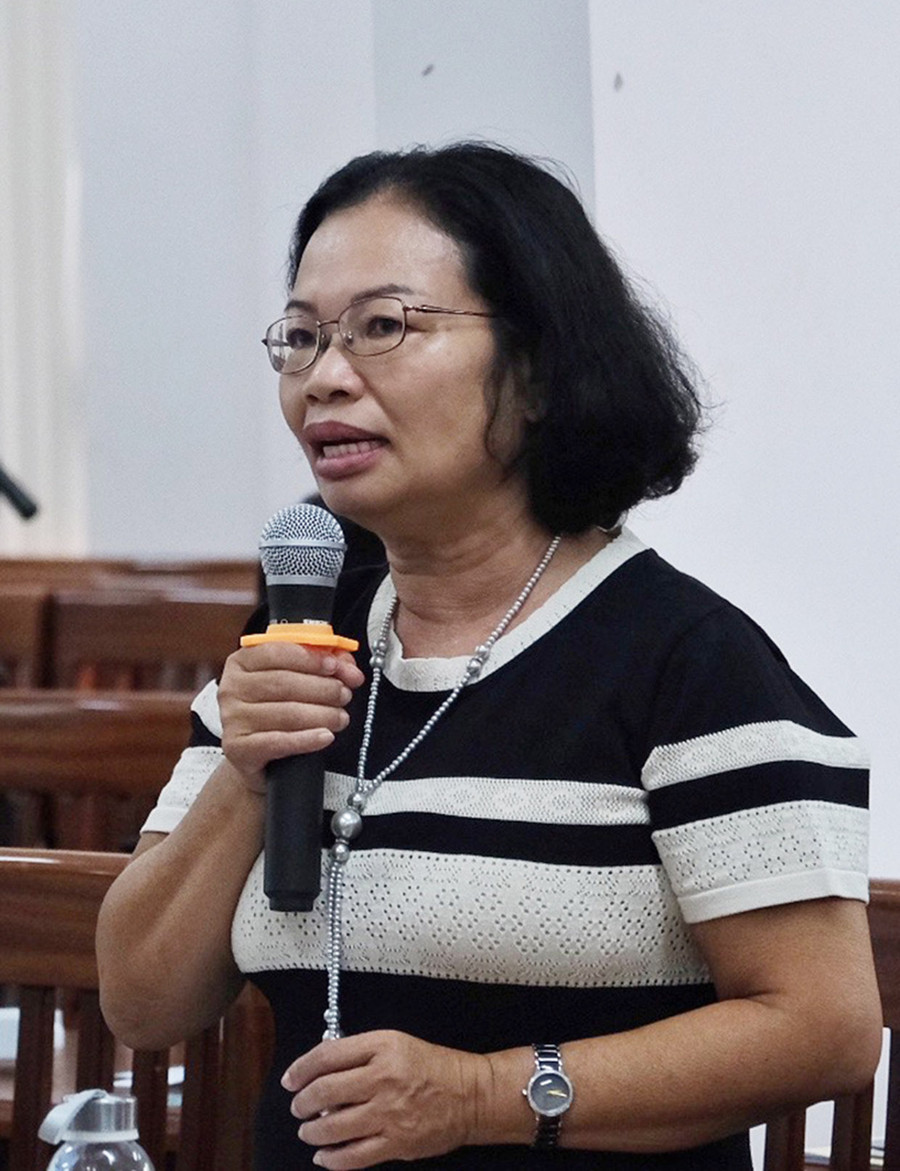 Tiến sĩ Nguyễn Thị Kim Vân-nguyên giám đốc Bảo tàng tỉnh Gia Lai phát biểu tại hội thảo. Ảnh: Minh Châu Tiến sĩ Nguyễn Thị Kim Vân-nguyên giám đốc Bảo tàng tỉnh Gia Lai phát biểu tại hội thảo. Ảnh: Minh Châu