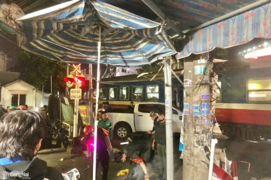 Hiện trường vụ tai nạn. (Nguồn: Báo Đồng Nai) Hiện trường vụ tai nạn. (Nguồn: Báo Đồng Nai)