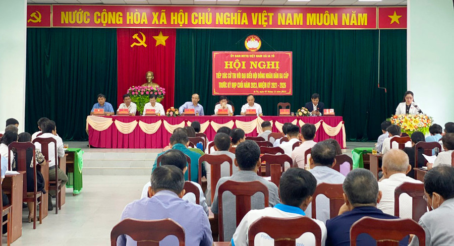 Quang cảnh buổi tiếp xúc cử tri xã Ia Tô, huyện Ia Grai. Ảnh: Phương Lộc