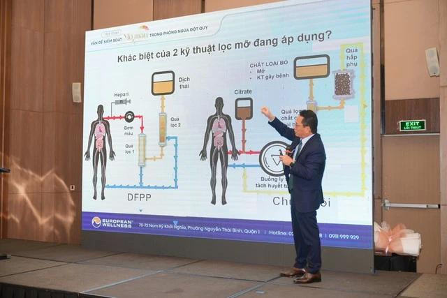 TS-BS Vũ Đình Thắng, chuyên gia của Trường ĐH Y Dược TP.HCM và Trường ĐH Y khoa Phạm Ngọc Thạch nói về giải pháp điều trị mỡ máu. Ảnh: Đ.T