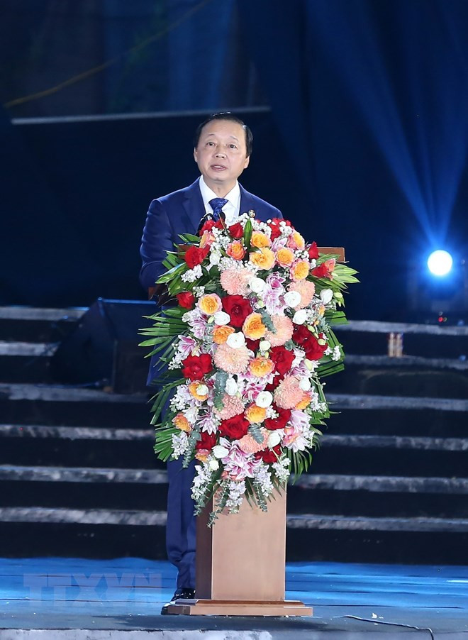 Phó Thủ tướng Chính phủ Trần Hồng Hà phát biểu chúc mừng. (Ảnh: Quốc Khánh/TTXVN)