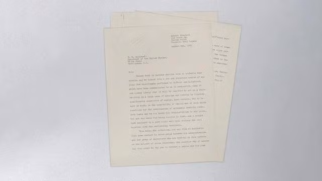 Bức thư của thiên tài vật lý Einstein gửi cho cố Tổng thống Mỹ Franklin Roosevelt