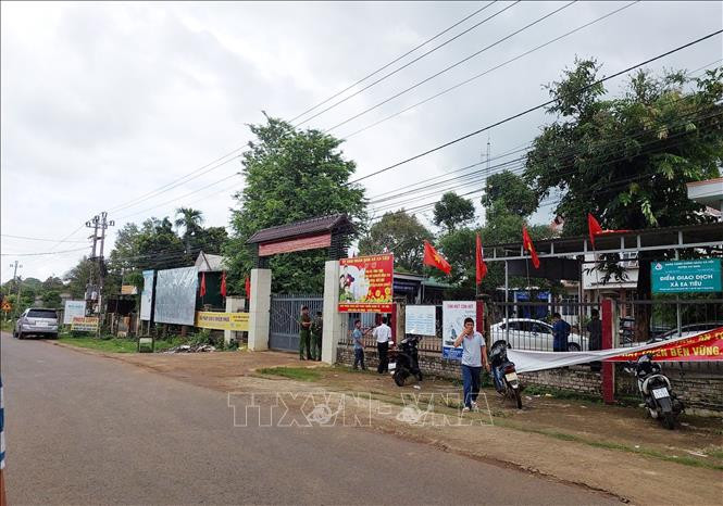 Trụ sở UBND xã Ea Tiêu, huyện Cư Kuin nơi xảy ra vụ việc. Ảnh tư liệu: Tuấn Anh/TTXVN