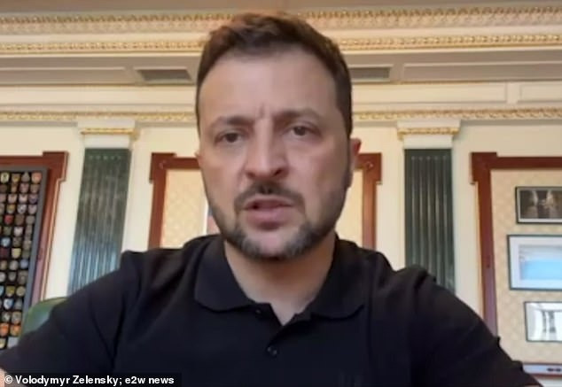 Tổng thống Volodymyr Zelensky muốn Anh và phương Tây bảo vệ Ukraine tương tự như đã làm với Israel. Ảnh: e2w news