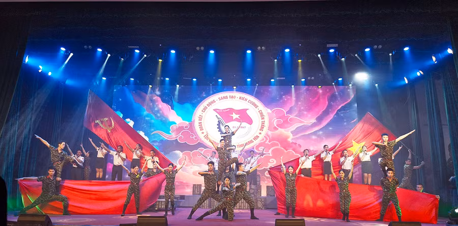 Một tiết mục biểu diễn tại liên hoan. Ảnh: V.H