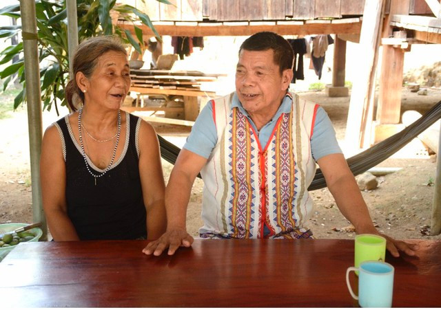 Vợ chồng già làng A Blong. Ảnh: Lê Quang Hồi Vợ chồng già làng A Blong. Ảnh: Lê Quang Hồi